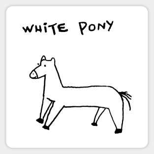 White Pony Sticker